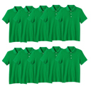 Kelly Green (5-Pack) 5 10-Pack School Uniform Tagless Polo Tshirt for Little Boys & Big Boys
